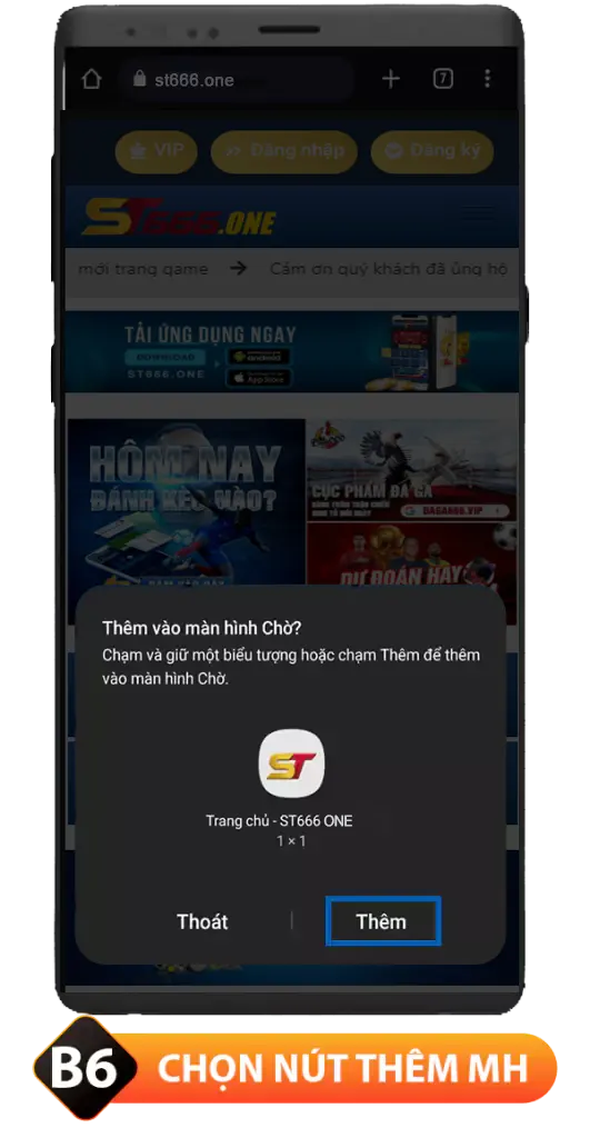 bước 6 tải app st666 android