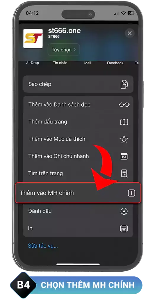 bước 4 tải app st666 android